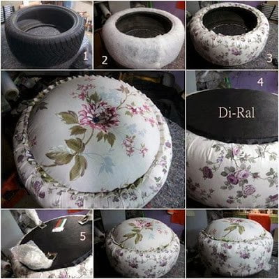 أفكار إعادة تدوير إطارات السيارات المستعملة 20