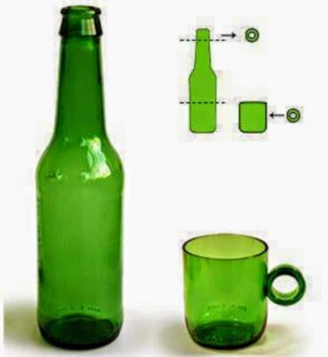 تعلم طريقة قص أو تقطيع الزجاجات ( الزجاج ) يدوياً بالخيط و اللهب ! 26