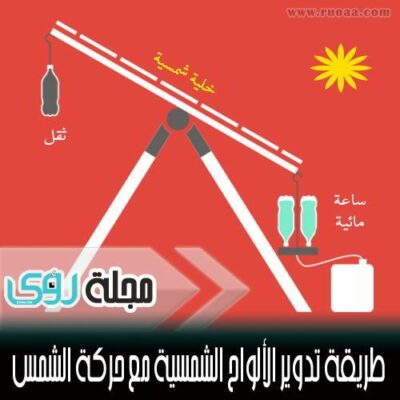 طريقة مبتكرة لتدوير ألواح الطاقة الشمسية مع حركة الشمس 8