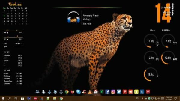 تغيير واجهة ويندوز المملة إلى واجهة رائعة مع Rainmeter 10